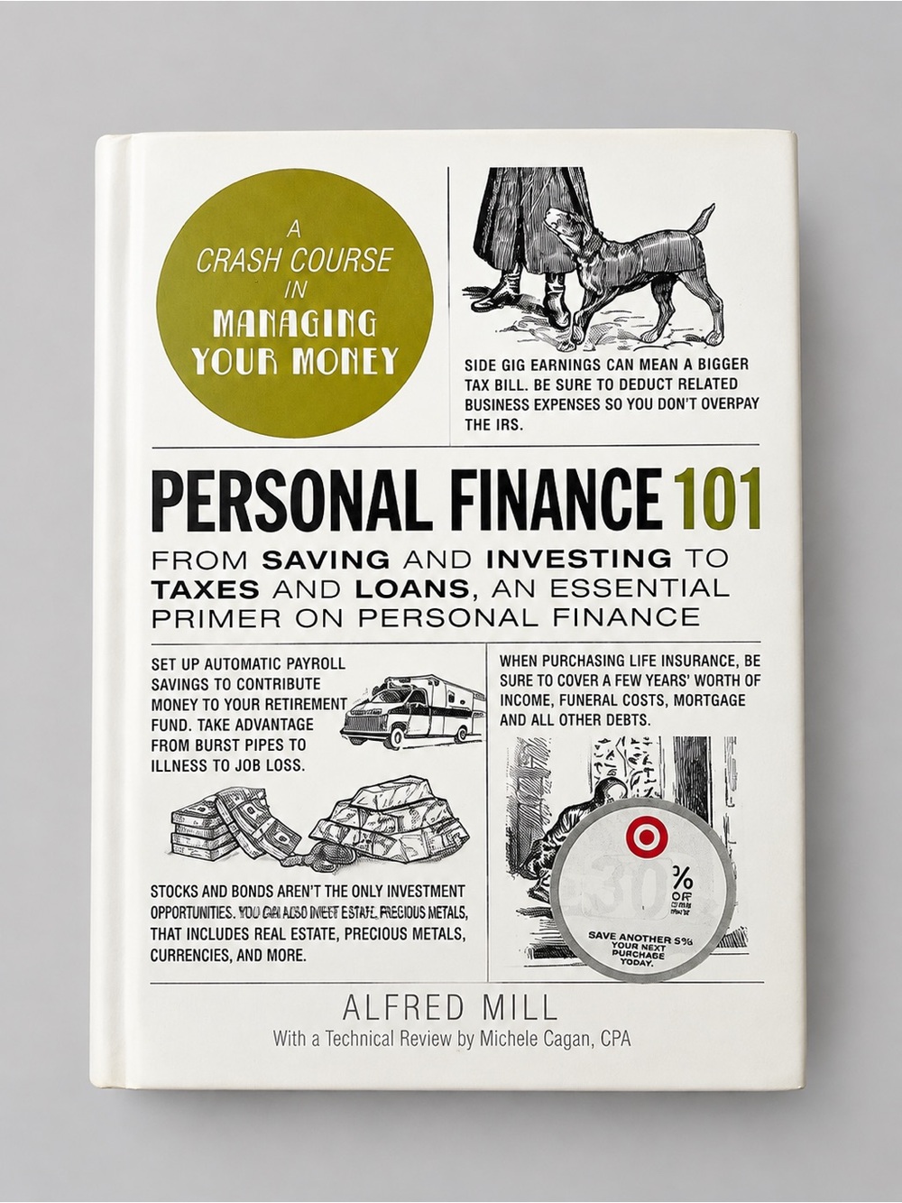 Alfred Personal Finance 101 Hardcover - White/Olive Green